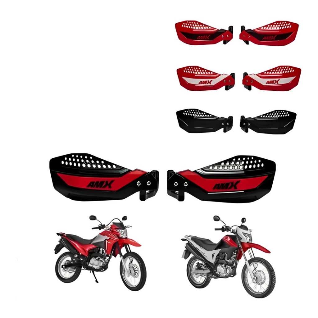 Protetor De Mão Stone Carbon Universal Honda Bros 150 160 190 AMX em Oferta na Shopee