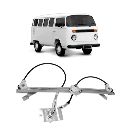 Máquina do Vidro Manual - Pino Alto - Dianteira - Direito - Volkswagen Kombi 75 a 97 - 23142