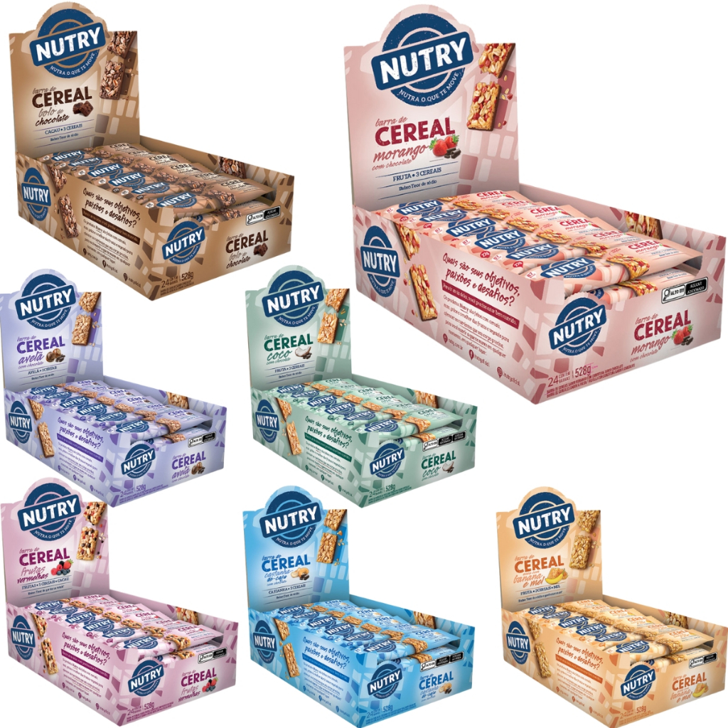 Barras De Cereais Nutry Display C/24 Unidades em Oferta na Shopee