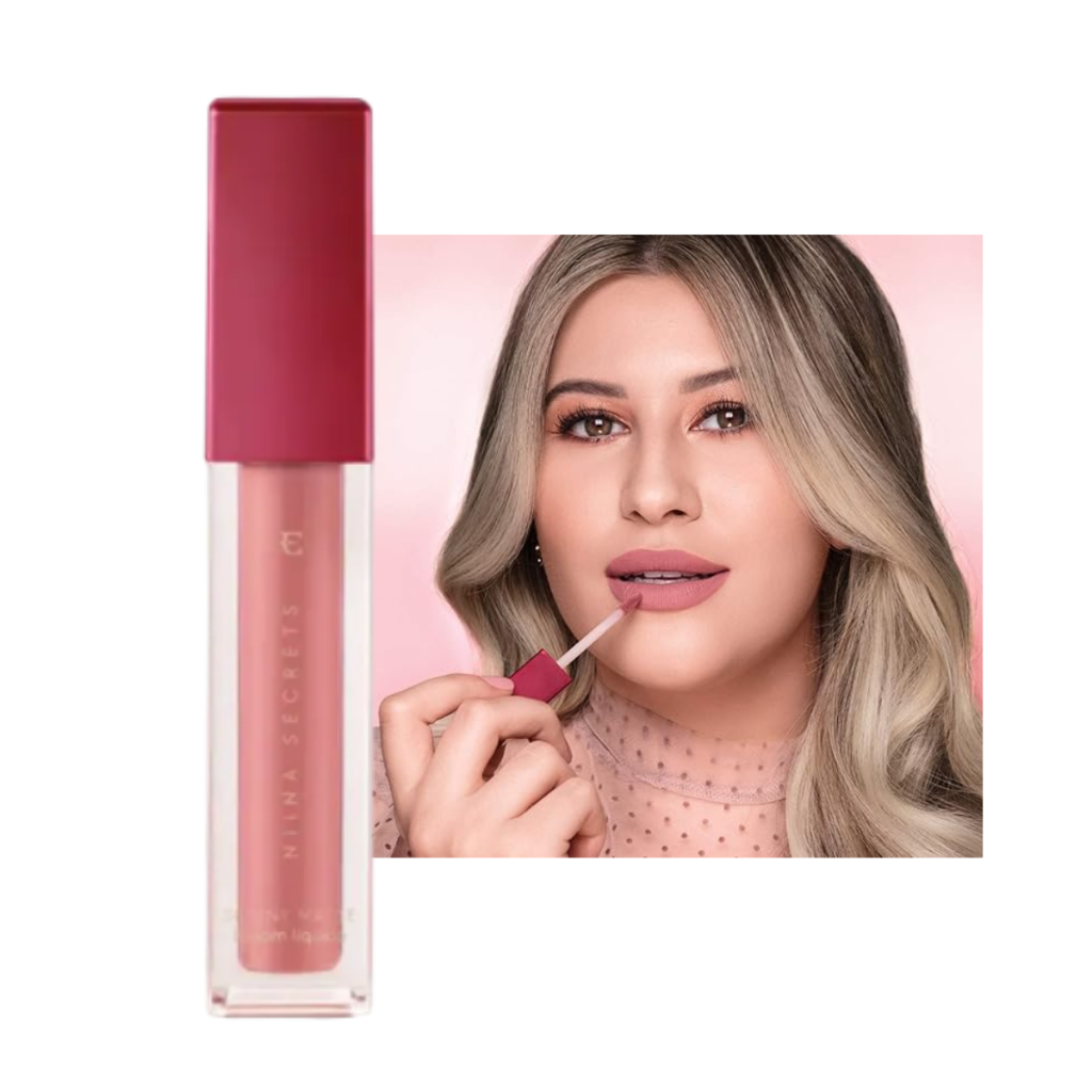 Batom Líquido Matte Rose Gardênia Niina Secrets Skinny Matte 5ml - Niina Secrets By Eudora  4ml