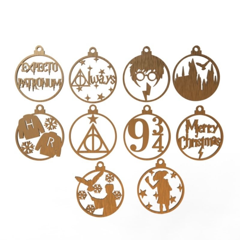 Enfeites Harry Potter Pendurar Bolinha Natal Ornamento Geek Nerd Coisas Legais Para Casa