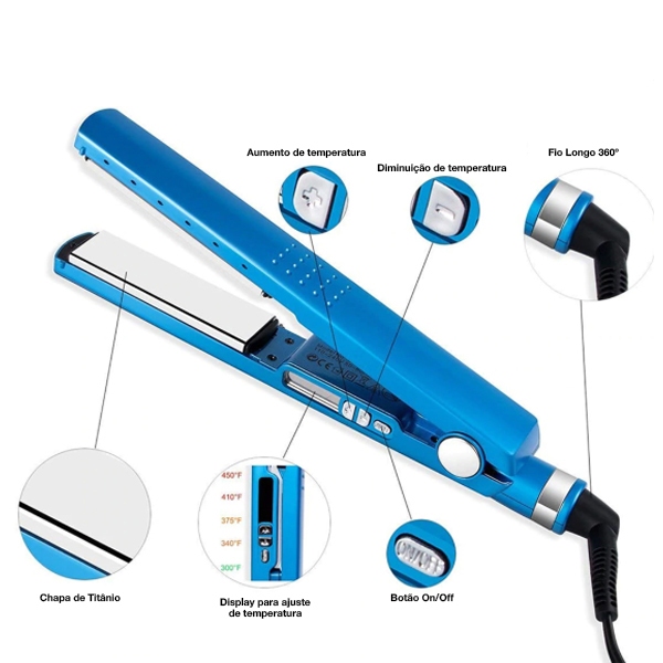 Prancha Chapinha 4Forte Titânio Bivolt Anti Frizz Liso Perfeito