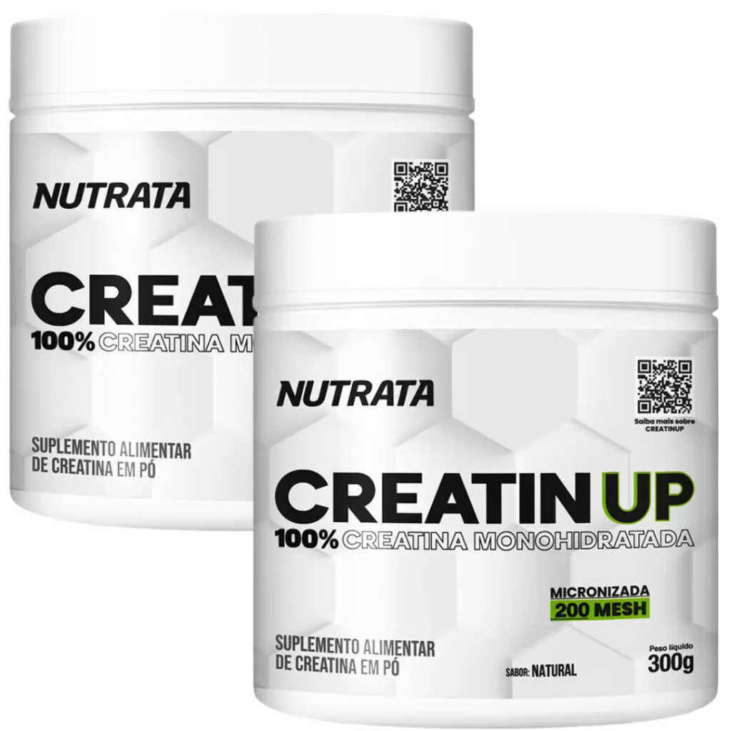 Kit 2x Creatina Monohidratada Up 300g Pote - Nutrata 100% Pura em Oferta na Shopee