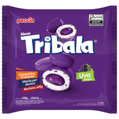 Balas Recheadas Tribala Sabor Uva 500g Peccin