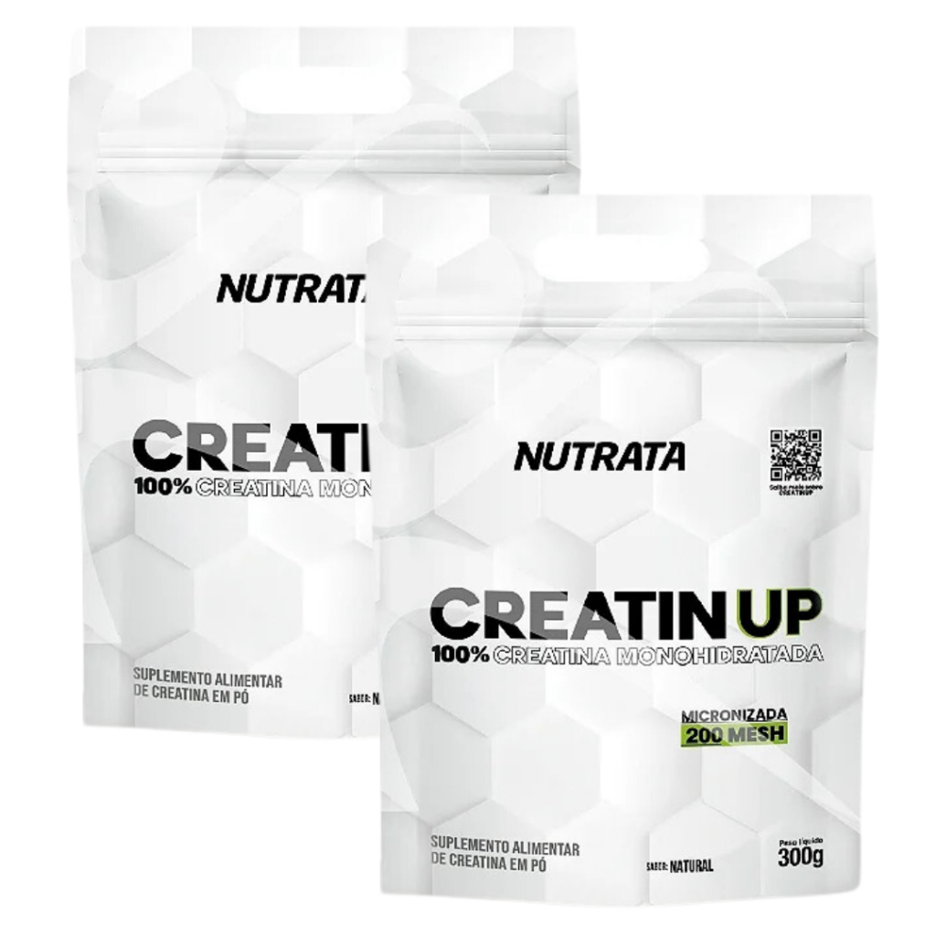 Kit 2x Creatina Monohidratada Up 300g Refil - Nutrata 100% Pura em Oferta na Shopee