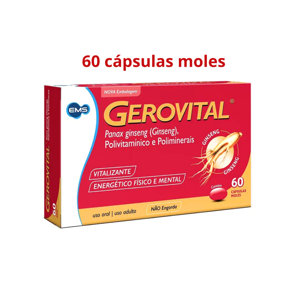Gerovital 60 Comprimidos Vitamina Para Mente e Memória