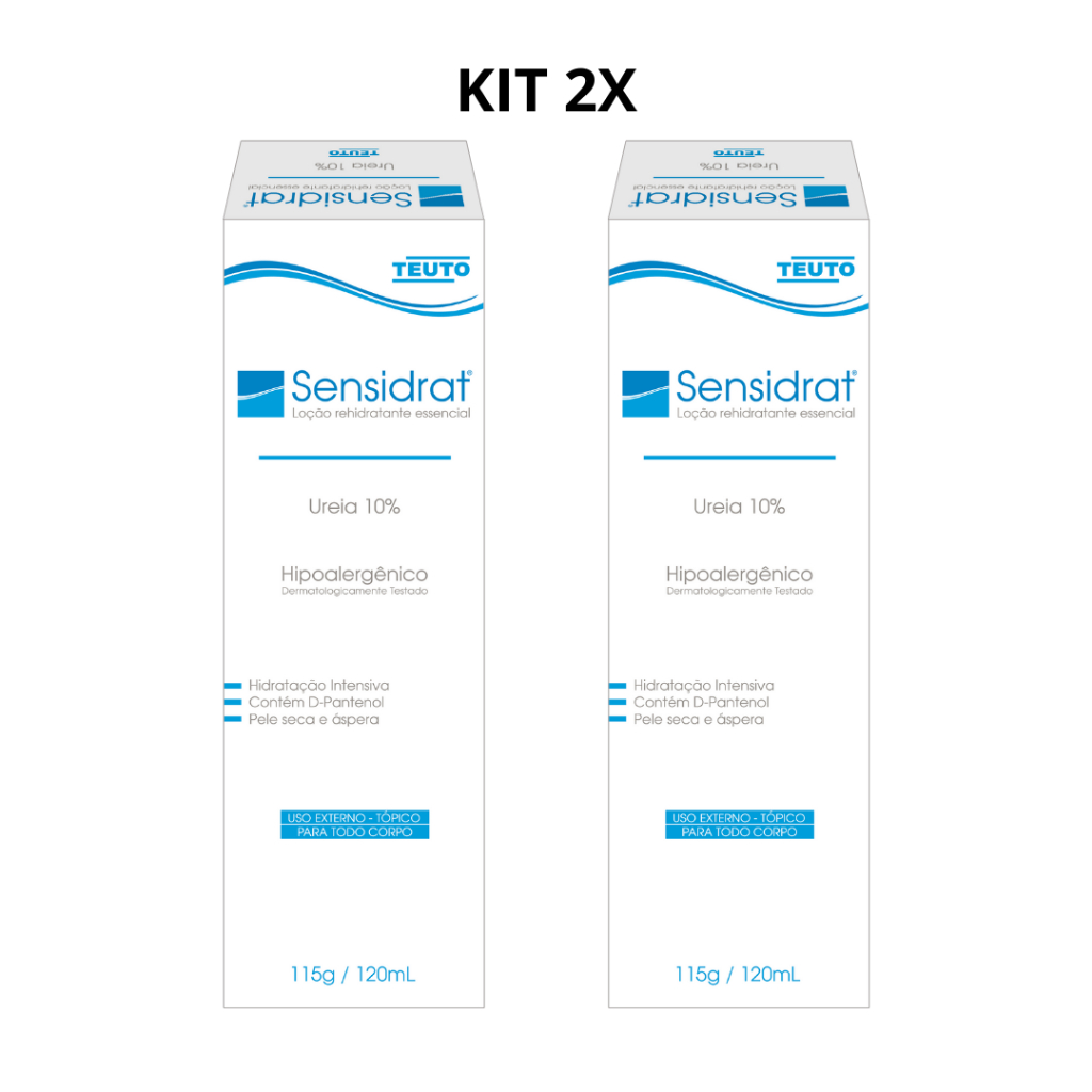 Sensidrat Ureia 10% 2x 120ml CADA Hidratante Pele Ressecada