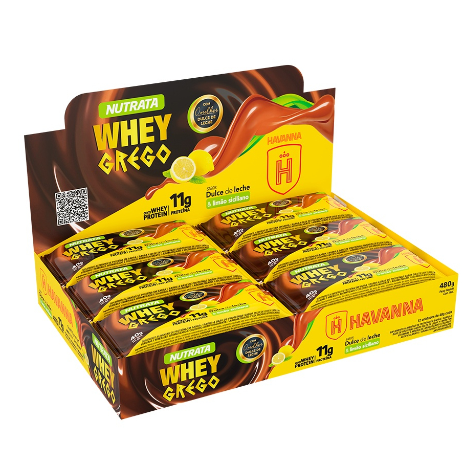 Grego Bar Caixa 12 Unidades Nutrata 40g - Barrinha de Proteina em Oferta na Shopee