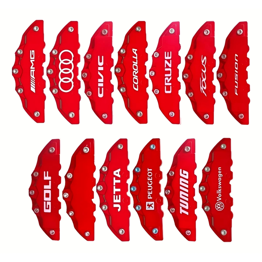 Capa Pinça De Freio Tuning 2 Peças Universal + Cola em Oferta na Shopee