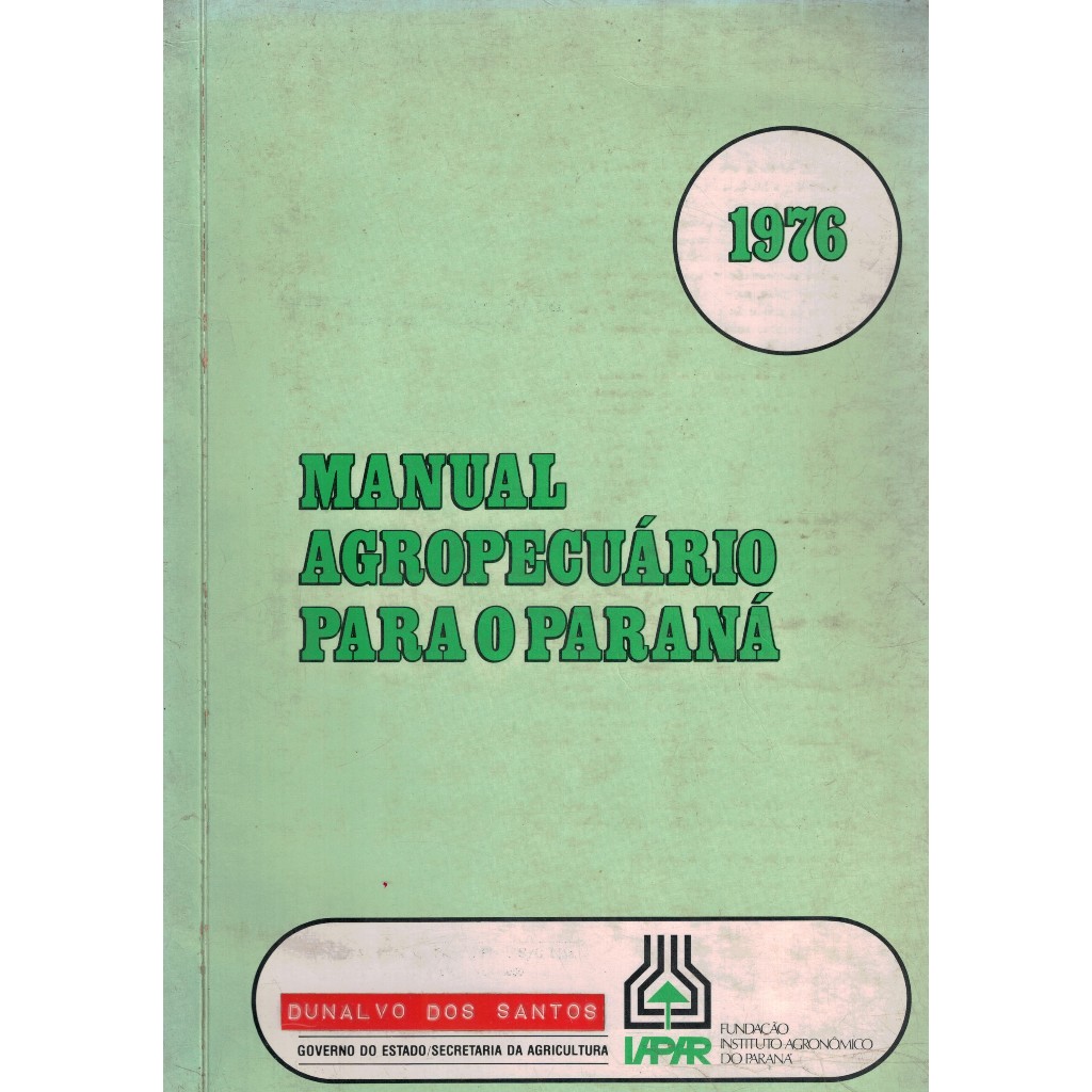 Livro Manual Agropecuário para o Paraná