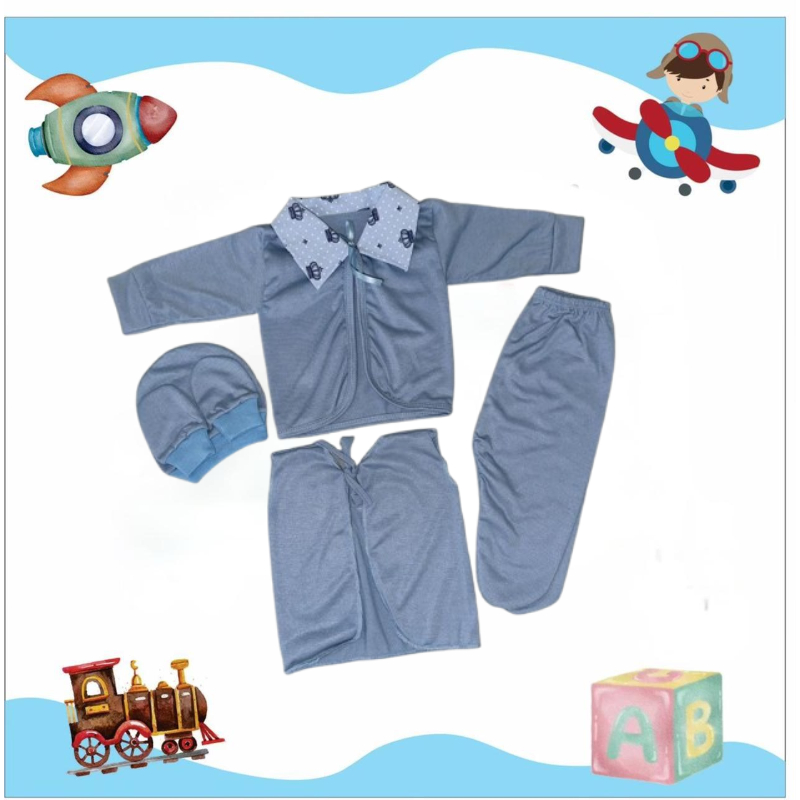 Kit Pagão Gola Bordada 5 Peças Malha Hipoalegênico 100% algodão. em Oferta na Shopee