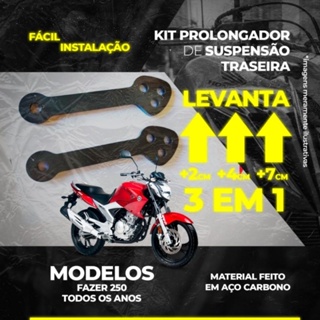 Kit prolongador de amortecedor traseiro da fazer 250 até 2017 erguer moto suspensão em Oferta na Shopee