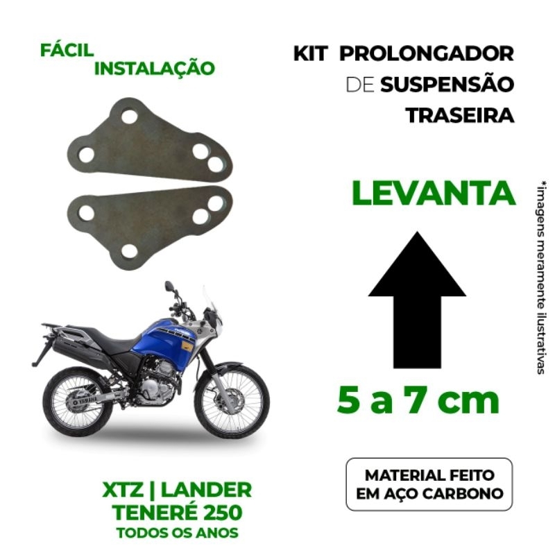 prolongador suspensão Lander 250 Ténéré XTZ qualquer ano