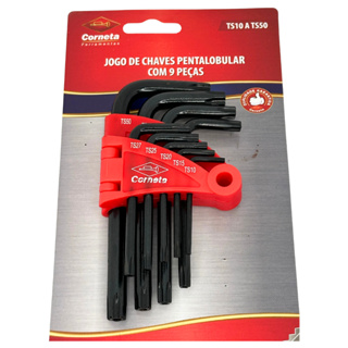 Jogo De Chave Torx 5 Pontas Pentalobular 9 Peças Corneta Cr-v em Oferta na Shopee