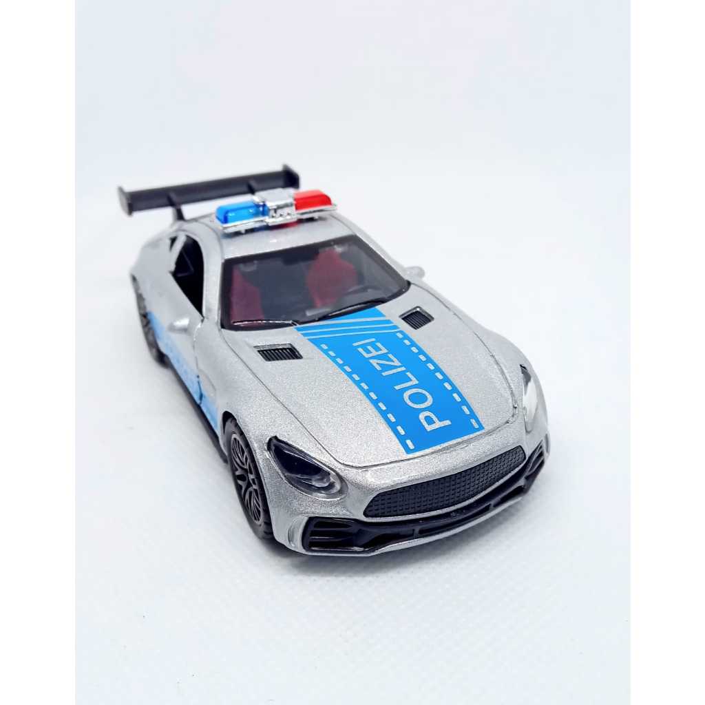 Miniatura Mercedes Bens AMG GT R Policia 1:36 metal Diecast colecionável