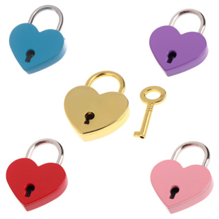 Mini Pequeno Cadeado Vintage Formato Coração Amor Com Chave Decoração e Segurança em Oferta na Shopee