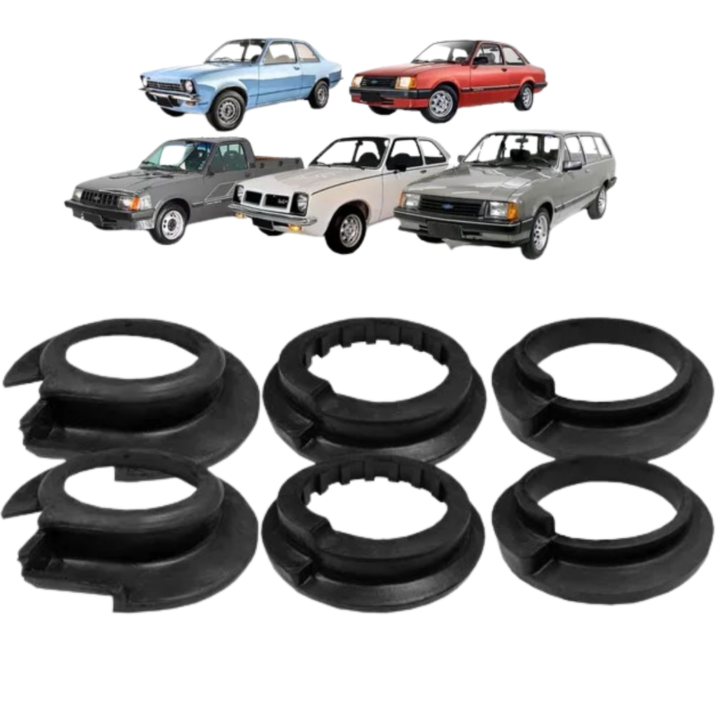 KIT 6 CALCO MOLA DIANTEIRA E TRASEIRA CHEVETTE CHEV500 MARAJO 04450/04451/04452