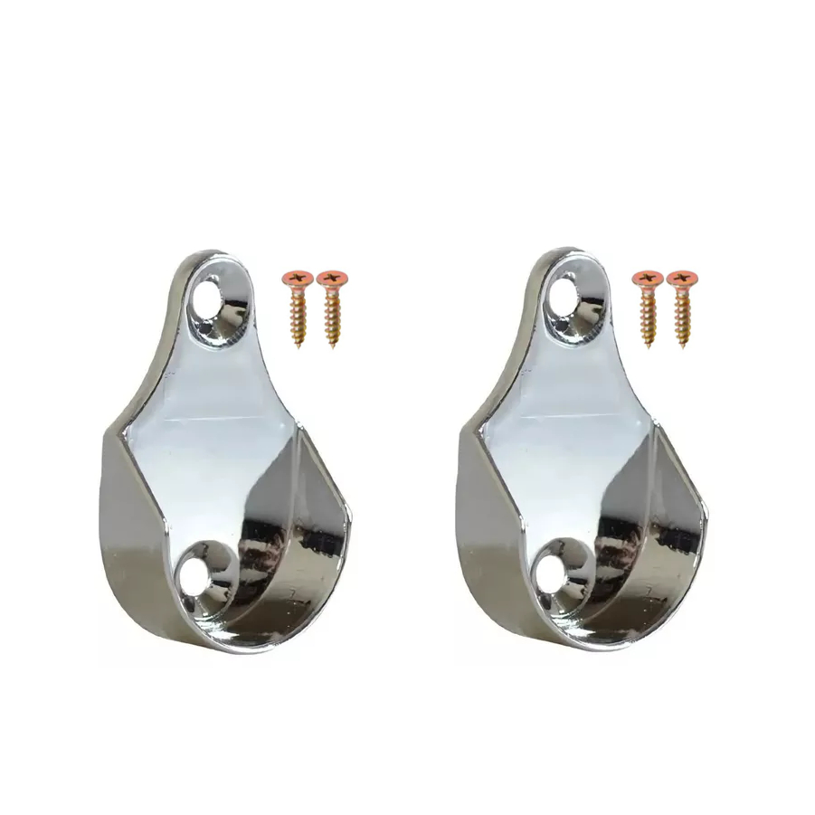 Suporte Lateral 2Un. Para Guarda Roupa Tubo Cabideiro Redondo
