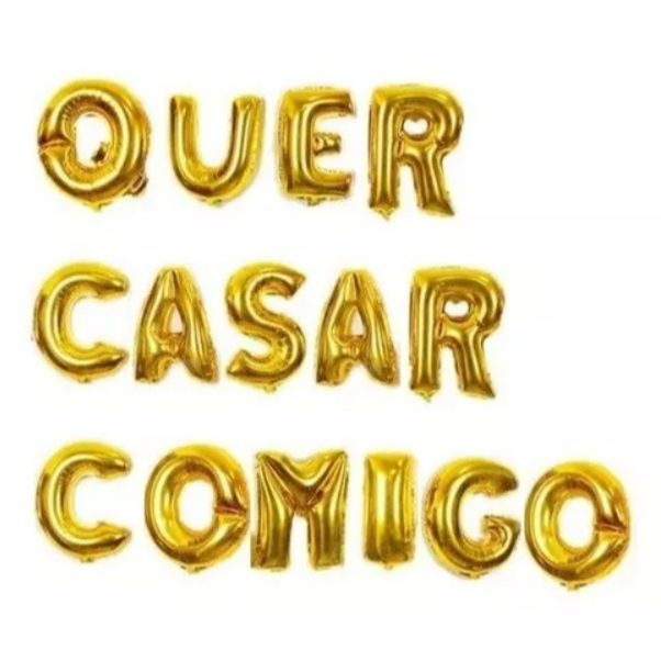 Kit Frase - QUER CASAR COMIGO? 40CM - ANEL - CORTINA VERMELHA - 15 peças - PRONTA ENTREGA em Oferta na Shopee