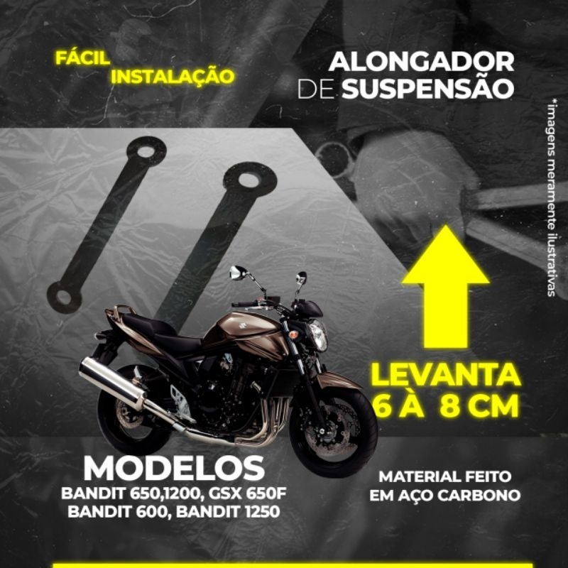 prolongador suspensão traseira bandit 650,1250,1200 GSX 650F