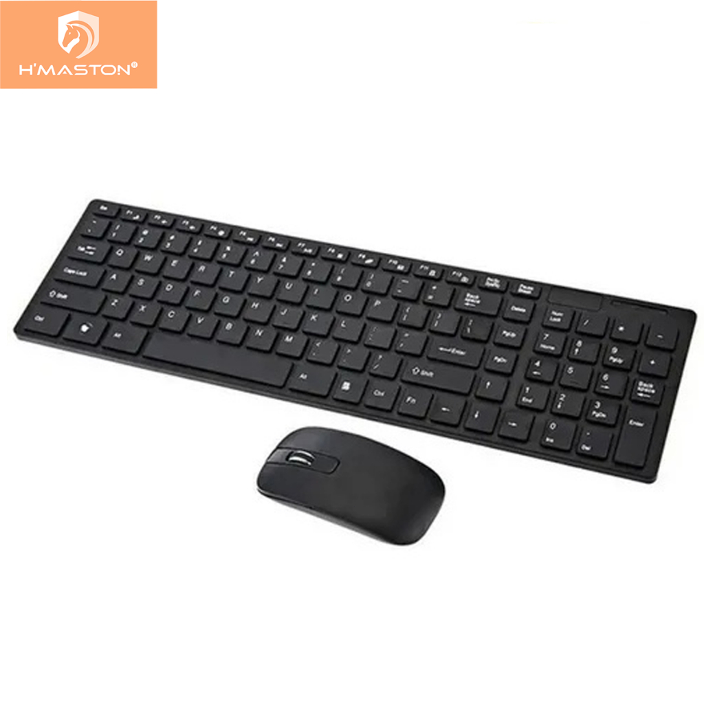 H'maston KB520 Kit Teclado Mouse Sem Fio Slim Notebook Wireless em Oferta na Shopee