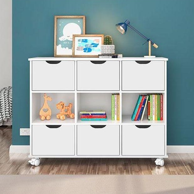 Nicho Organizador 6 Gavetas Branco Brilho - Qmovi
