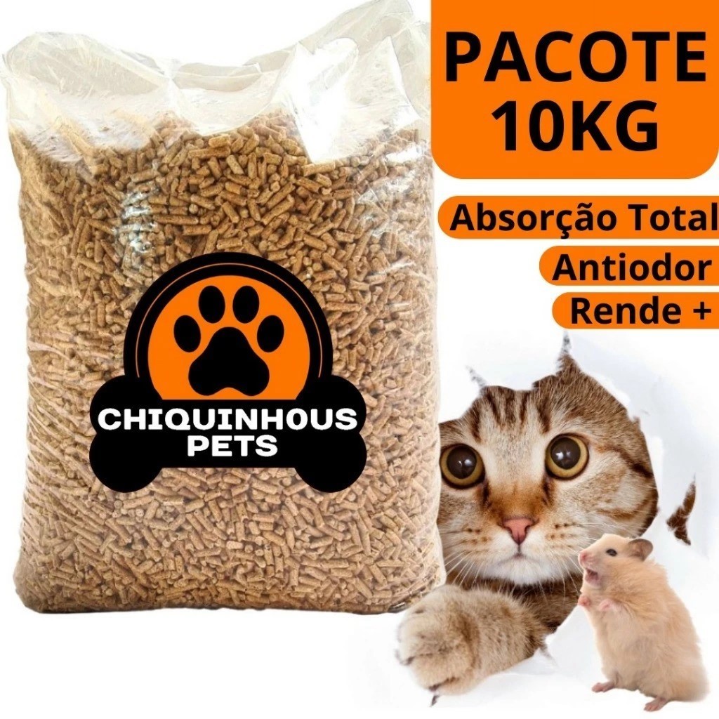 Granulado Higiênico de Madeira para gatos e roedores 10kg