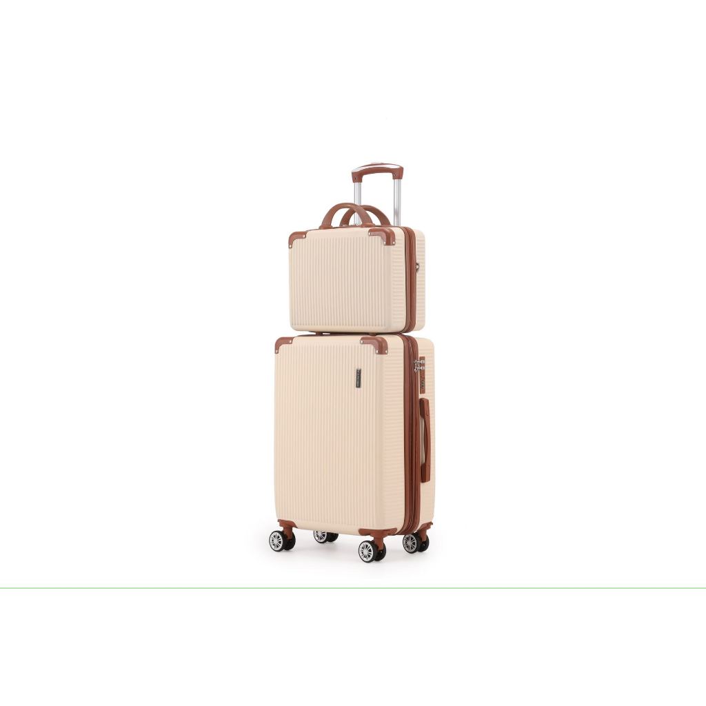 Imagem kit de Mala De Viagem 10 KG Ziper Extensível 4 Roda Gira 360 Grau Fibra + Frasqueira
