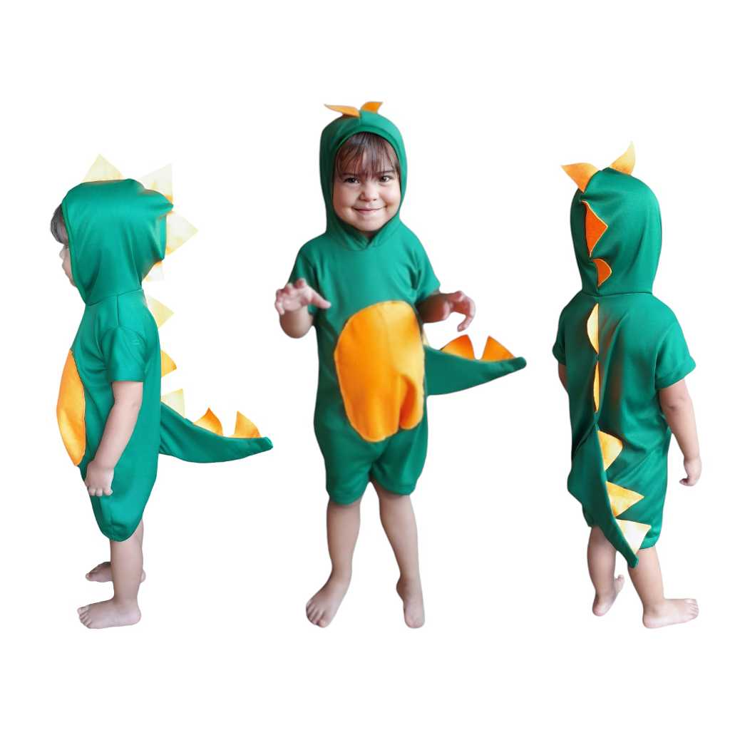 Fantasia Dinossauro Infantil Macacão Kigurumi Bebê Roupa de menino Curto