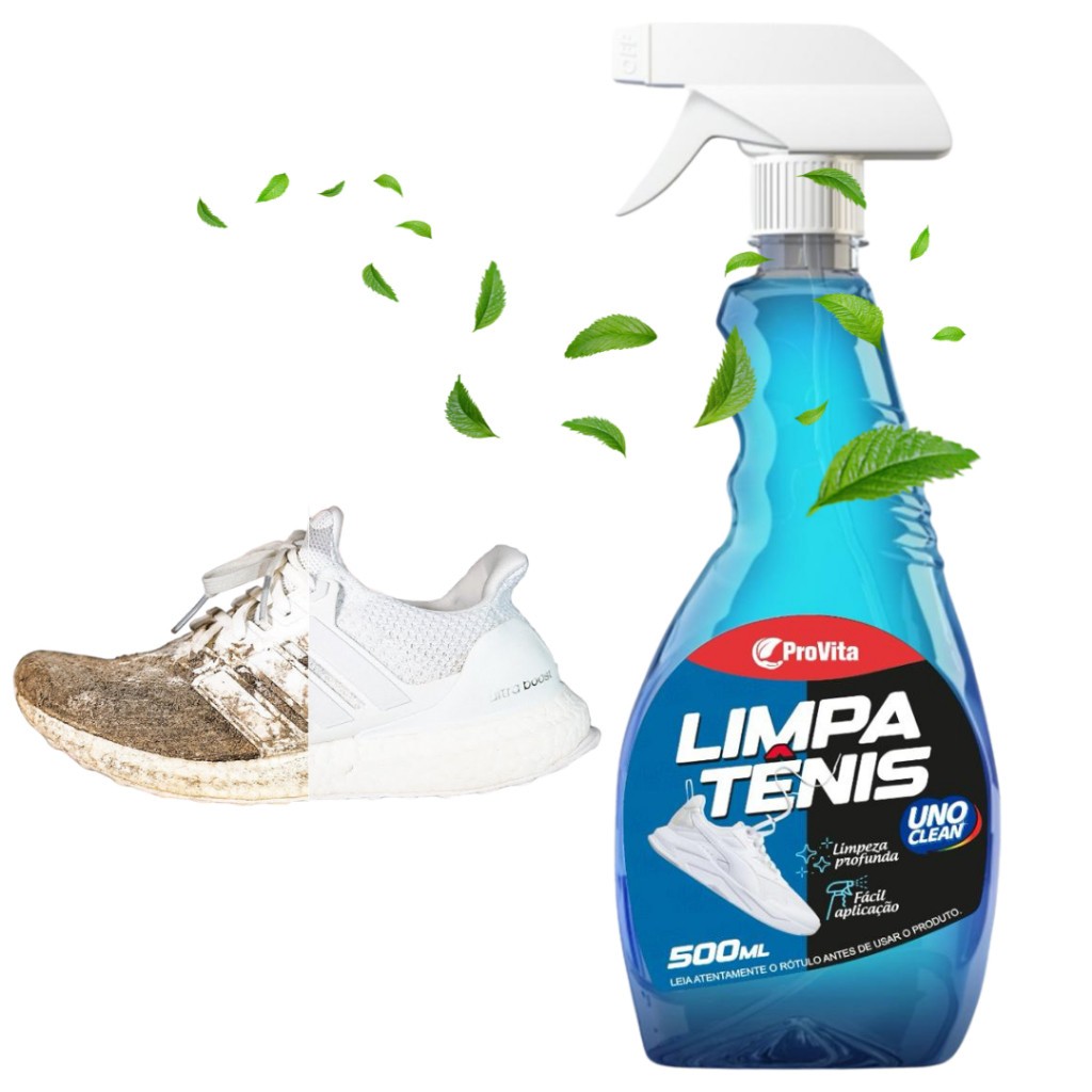 Limpa Tênis Branco Spray Premium 500ml Provita Limpeza Profunda Imediata Tira Manchas Perfume Sapato