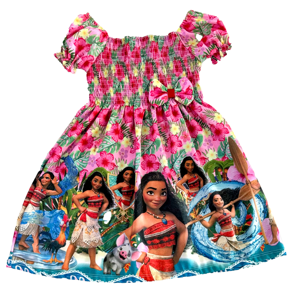 Vestido Infantil Personagem Moana