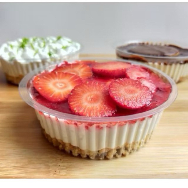 300un Embalagens redondas 150ml REF. p640 Mini Doce Mousse Torta Pavê Oferta