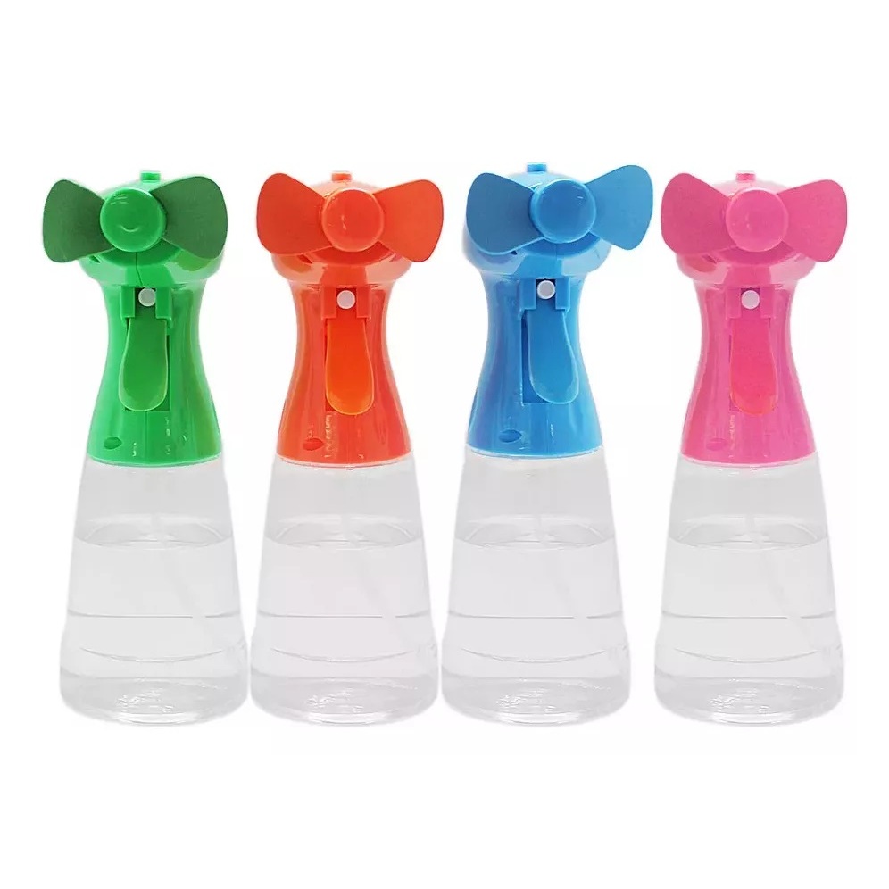 Mini Ventilador Borrifador Puverizador Portátil Pilha 350ml