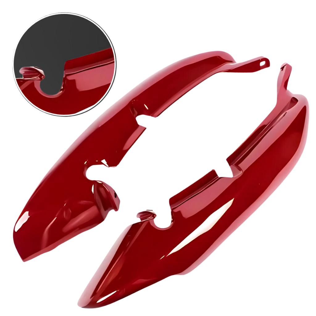 Carenagem Traseira Rabeta Completa Titan Cg 125 2000 até 2004 Vermelho Sapucai Vermelho Ipiranga Brilho Envernizado