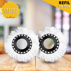 Refil Mop Giratório Esfregão Kit Com 2 Unidades -NL