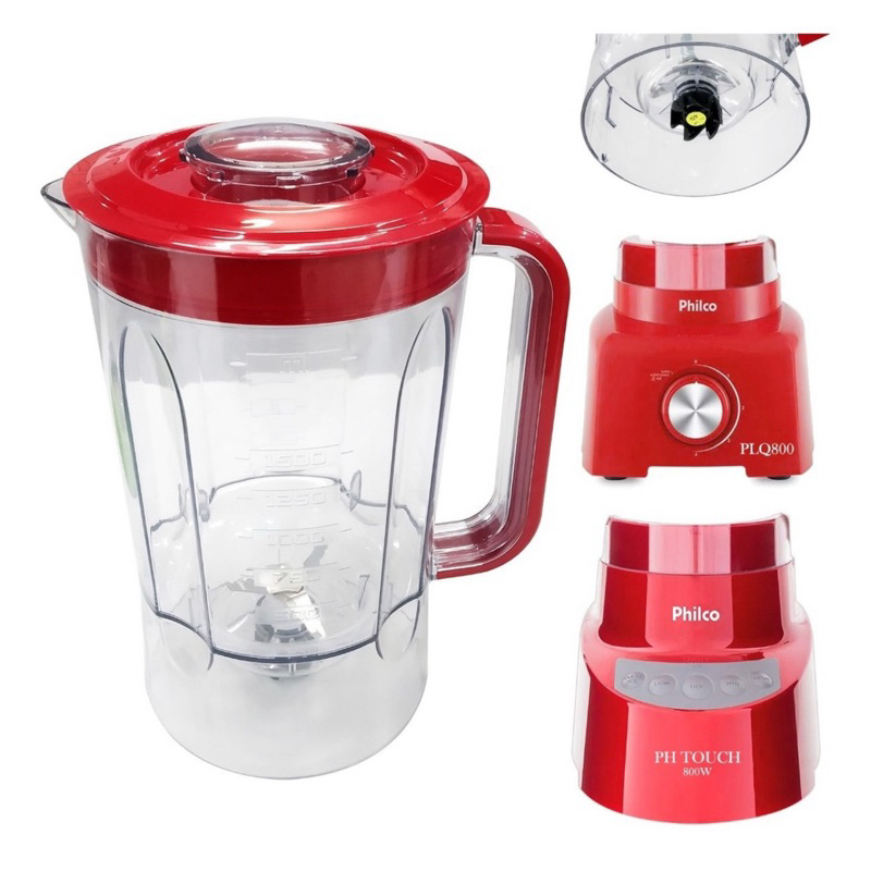 Copo vermelho Liquidificador Philco Ph Touch 800 / Plq800 / Plq950 em Oferta na Shopee