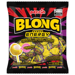 Pirulito Blong Energético Recheado C/24 Unidades Peccin