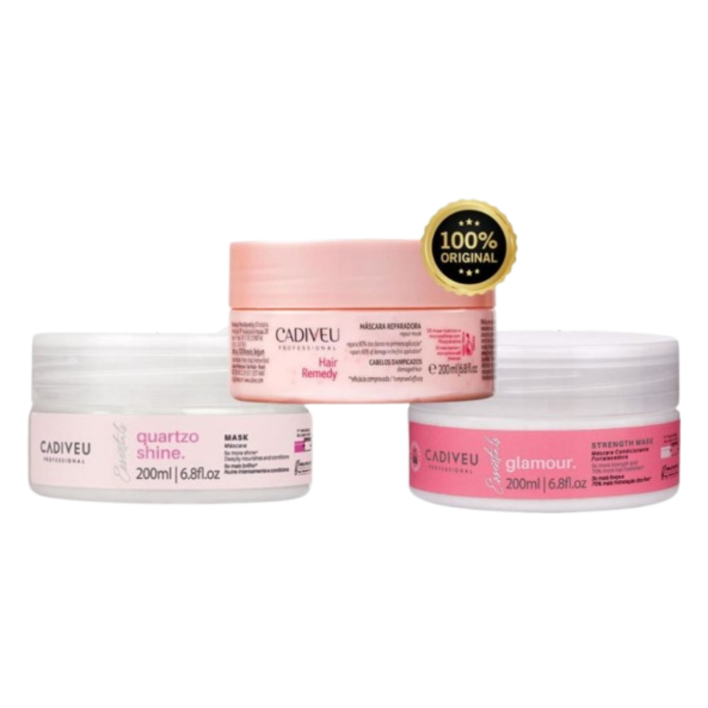 Cronograma Capilar Cadiveu - Remedy, Glamour, Quartzo Shine em Oferta na Shopee