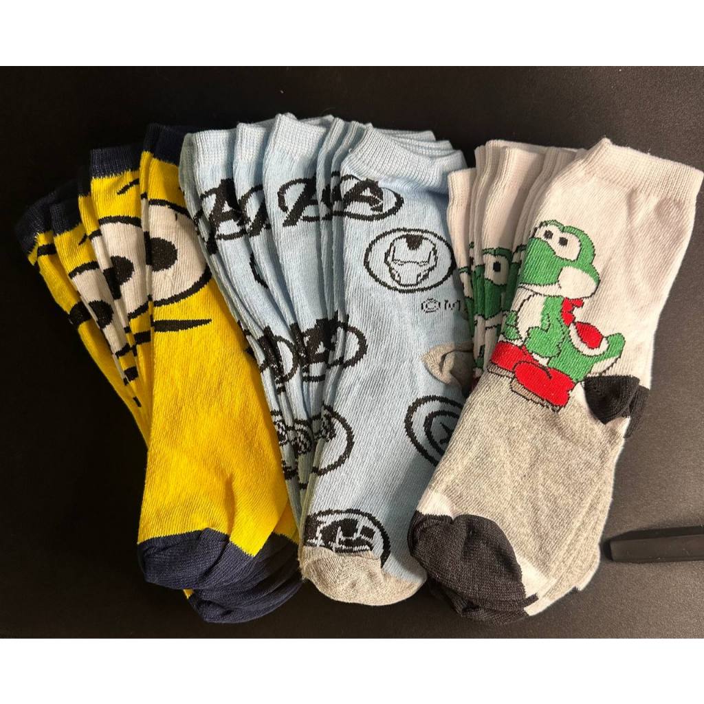 Kit 12 Pares Meia Infantil menino ALGODÃO personagens escola/aulas em Oferta na Shopee