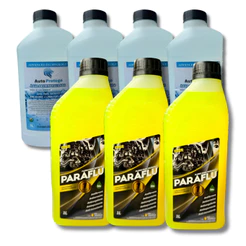 Kit 3 paraflu concentrado amarelo mais 4 águas desmineralizada