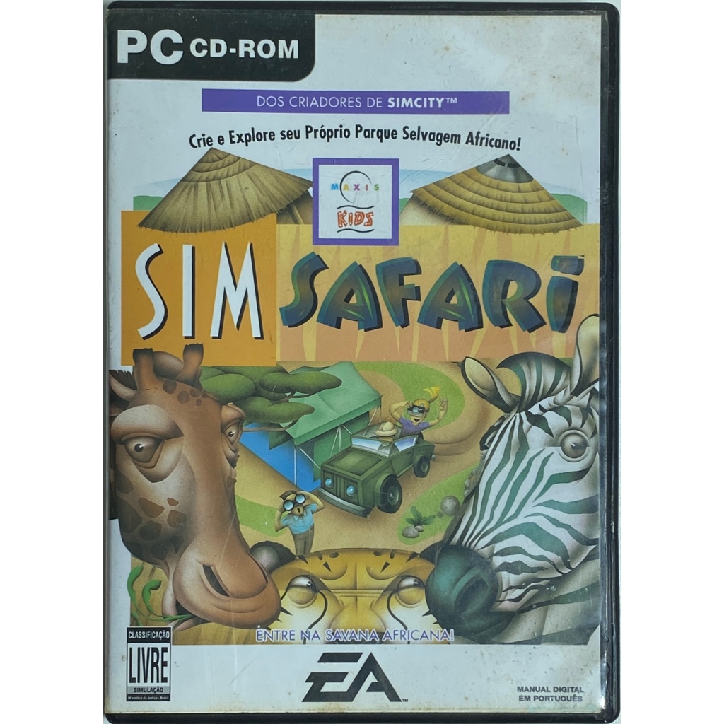 Sim Safari - Jogo PC - Original - Mídia Física - Raridade