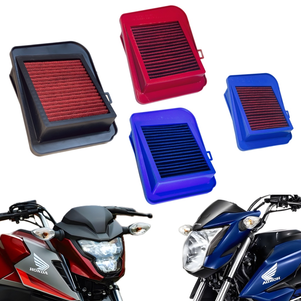 Imagem Filtro Ar Esportivo Lavável Titan / Fan 150 / 160  2014 Até 2025 *SEM MOLDURA*