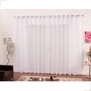 Cortina Para Sala Voal 4 00 x 2 50m Tecido Voil Ilhós Cromado Cores Palha Tabaco Rosa Branco Pto Cin em Oferta na Shopee