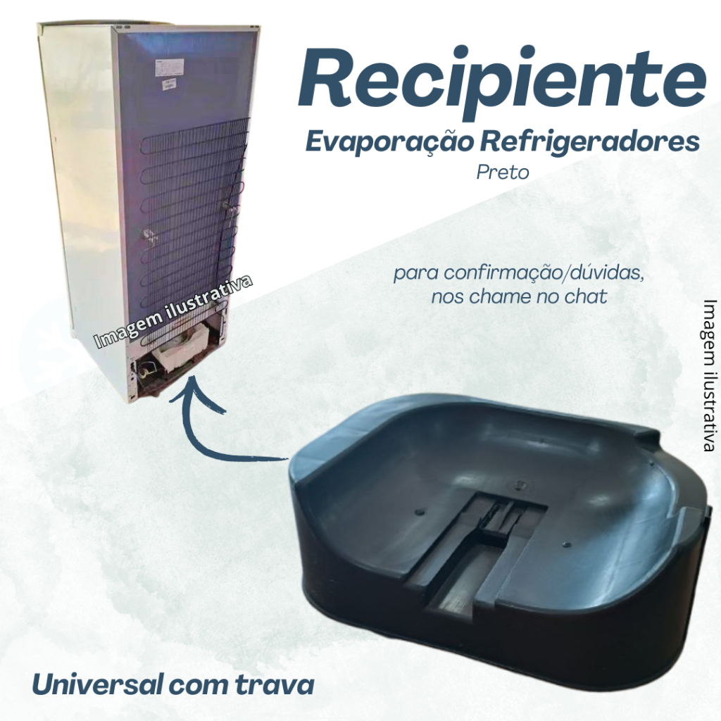 Recipiente bandeja motor refrigerador universal com trava