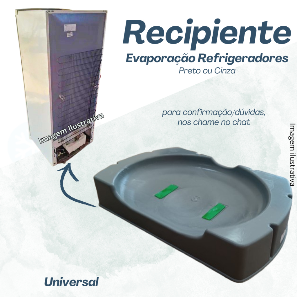 Recipiente bandeja para motor refrigerador universal