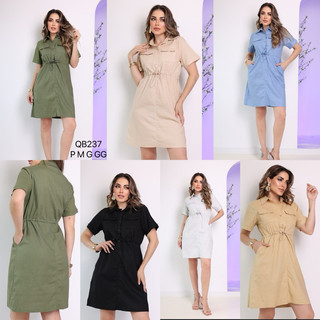 vestido linho QB237