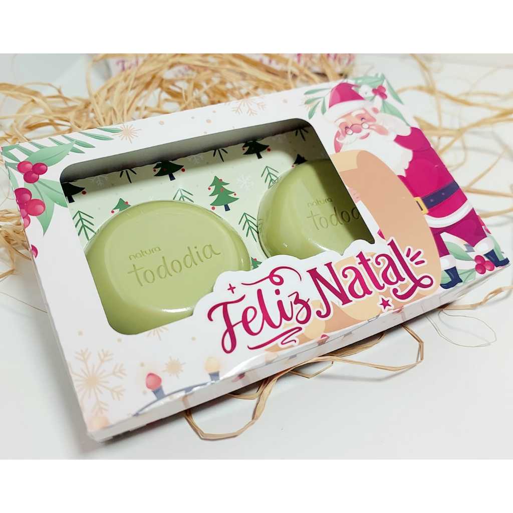 Caixa para Sabonetes Natal-caixa para sabonete natura-paper