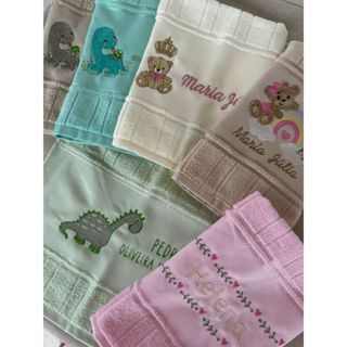 Toalha Lavabo Dohler Personalizada com bordado desenho e nome - Várias Cores em Oferta na Shopee