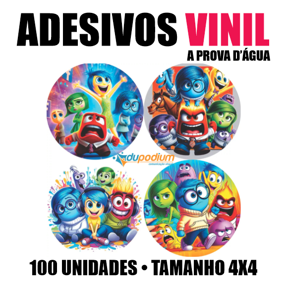 100 Etiquetas  Adesivas Divertidamente | Adesivo Redondo 4x4 | Vários Modelos em Oferta na Shopee