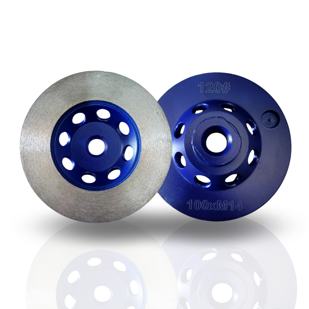 Rebolo Diamantado Desbaste Continuo Azul 100mm Pro Grão 80